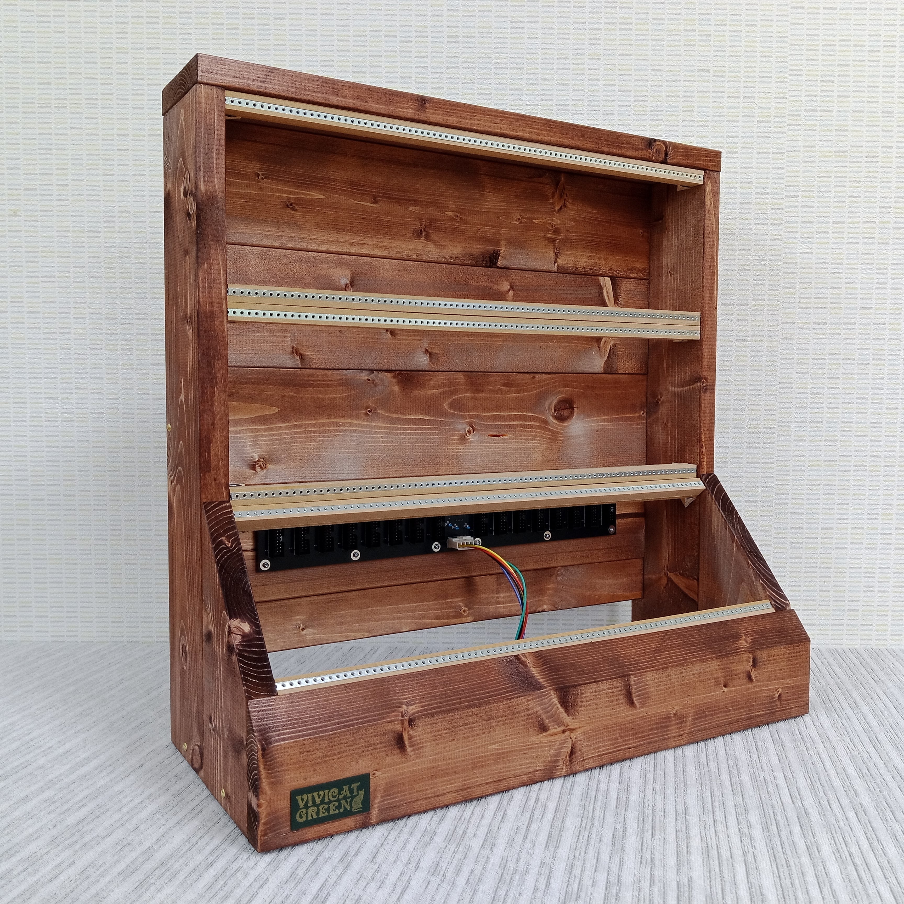 Stationery Case 据え置き型 | Vivicat Green モジュラーシンセ用木製