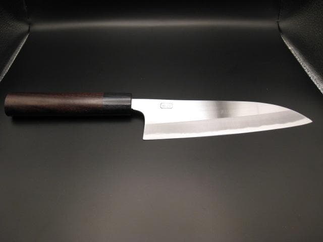 [新品未使用] 三徳包丁180mm 白紙1号 磨き仕上げ 紫檀 丸形 Amazon | 関東 三徳包丁 下総国光月作 180mm 『総手造り』 白紙1号